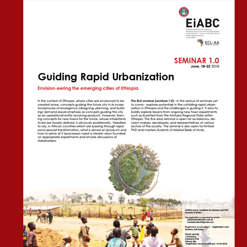 [SEMINAR 1.0] Guiding Rapid Urbanization 